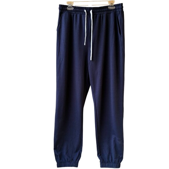 ATHMILE Black Sweatpant Elastic Waist & Cuffs Pockets Drawstring XL New. - Picture 4 of 14